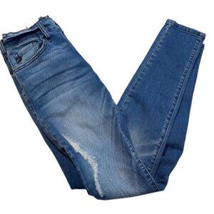 Kancan KC8101 Distressed Blue Denim Skinny Jeans